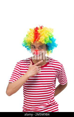 Hanter heureux clown drôle Banque D'Images