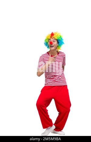 Hanter heureux clown drôle Banque D'Images
