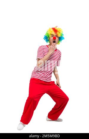 Hanter heureux clown drôle Banque D'Images