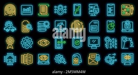 Les icônes de présentation technique définissent le vecteur de contour. Spécifications de la caméra. Double mémoire Illustration de Vecteur