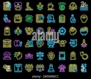 Les icônes de compétences d'adaptation définissent le vecteur de contour. Stress amour. Méditation anxiété Illustration de Vecteur