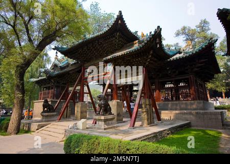 Architectures traditionnelles dans le Jin Memorial Hall, Shanxi Banque D'Images