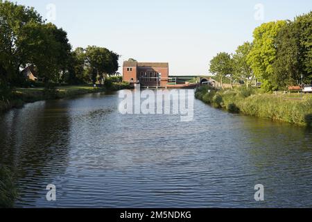 Sieltor à Greetsiel, Krummoern, Frise orientale, Basse-Saxe, Mer du Nord, Allemagne Banque D'Images