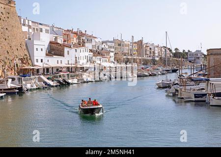 Port historique, Ciutadella ou Ciutadella, Minorque, Iles Baléares, Espagne Banque D'Images