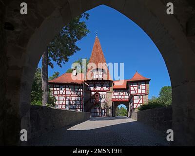 Roedelseer Tor, côté sud, Iphofen, Basse-Franconie, Bavière, Allemagne Banque D'Images