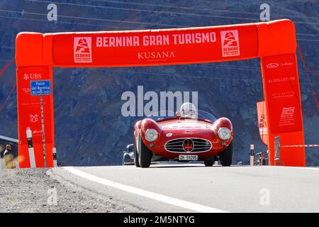 Maserati A6GCS Fantuzzi, construit en 1956, à la course de montagne Bernina Gran Turismo dans le cadre des International automobile Weeks, St. Moritz Banque D'Images