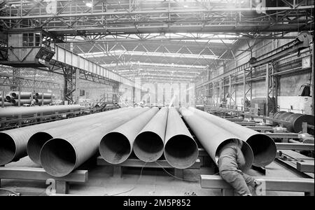 ***23 JANVIER 1968, PHOTO DE DOSSIER*** des contrats à long terme entre la Tchécoslovaquie et l'URSS ont permis au tube de Chomutov et au laminoir à fer de c Banque D'Images