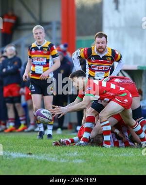 Llandovery RFC v Carmarthen Quins 2022 Indigo Prem Banque D'Images