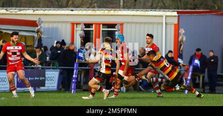 Llandovery RFC v Carmarthen Quins 2022 Indigo Prem Banque D'Images