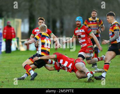 Llandovery RFC v Carmarthen Quins 2022 Indigo Prem Banque D'Images