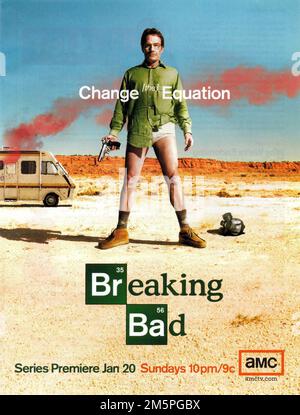 Mauvaise affiche de Breaking Bryan Cranston Banque D'Images