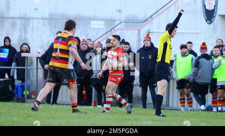 Llandovery RFC v Carmarthen Quins 2022 Indigo Prem Banque D'Images