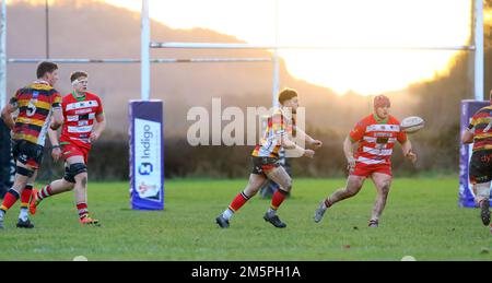 Llandovery RFC v Carmarthen Quins 2022 Indigo Prem Banque D'Images