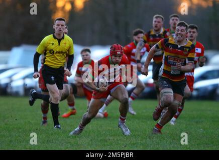 Llandovery RFC v Carmarthen Quins 2022 Indigo Prem Banque D'Images