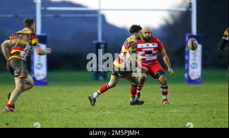 Llandovery RFC v Carmarthen Quins 2022 Indigo Prem Banque D'Images