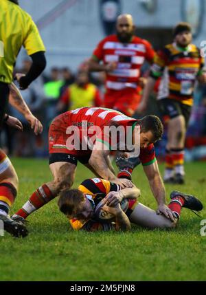 Llandovery RFC v Carmarthen Quins 2022 Indigo Prem Banque D'Images