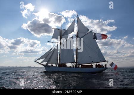 Goélette Etoile de la Marine française, début de la course de Sunderland, 2018 Banque D'Images