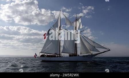 Goélette Etoile de la Marine française, début de la course de Sunderland, 2018 Banque D'Images