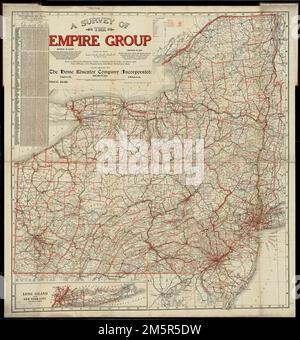 Une enquête sur le groupe empire : avec une table de distance complète, un index officineux des villes et des bureaux de poste, avec des populations et beaucoup de données statistiques. Encart : long Island et New York. Inclut le tableau des distances par rail. Texte et index avec chiffres de population sur le verso... New York, Pennsylvanie et New Jersey. New York, Pennsylvanie, et New Jersey, Pennsylvania Middle Atlantic, région New York New Jersey Banque D'Images