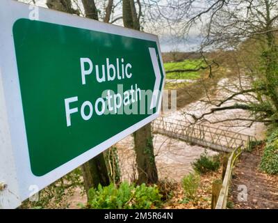 Sentier public à Otterton dans Devon Banque D'Images