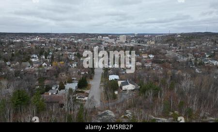 12 2022 novembre, Sudbury Ontario Canada. Vue aérienne de Sudbury. Luke Durda/Alamy Banque D'Images