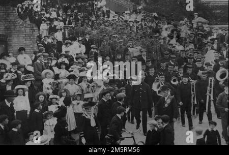 Défilé de l'église d'Exning 1909 Nr Newmarket Suffolk Banque D'Images