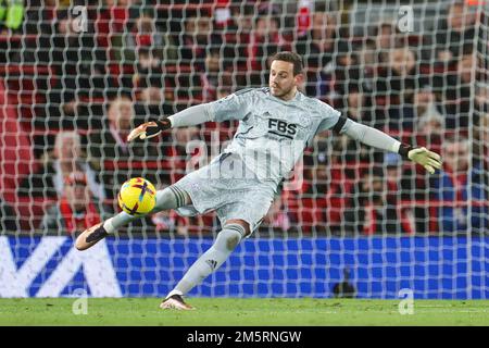 Liverpool, Royaume-Uni. 30th décembre 2022. Danny Ward #1 de Leicester City se dégage pendant le match Premier League Liverpool vs Leicester City à Anfield, Liverpool, Royaume-Uni, 30th décembre 2022 (photo de Mark Cosgrove/News Images) dans , le 12/30/2022. (Photo de Mark Cosgrove/News Images/Sipa USA) crédit: SIPA USA/Alay Live News Banque D'Images