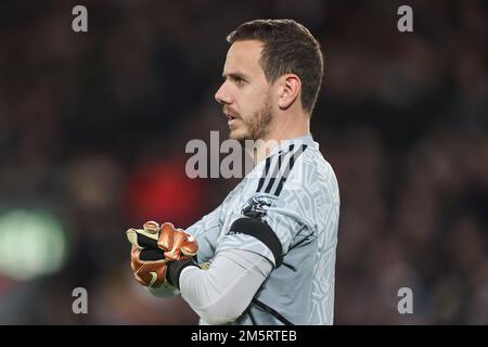 Danny Ward #1 de Leicester City pendant le match Premier League Liverpool vs Leicester City à Anfield, Liverpool, Royaume-Uni, 30th décembre 2022 (photo de Mark Cosgrove/News Images) Banque D'Images