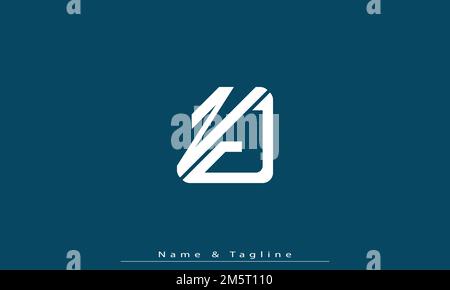 Lettres de l'alphabet initiales Monogram logo NJ , JN Illustration de Vecteur