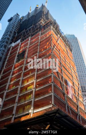 Chantier de construction au 270 Park Avenue, Entire Block Supertall, New York, États-Unis 2022 Banque D'Images