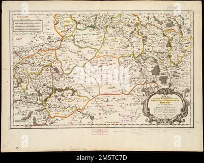 Rhemi : Partie meridionale du dioécien, et archevesché de Reims en Champagne : la ou sont les Duché, et paire partie du Balliage et ésection de Reims, ésection d'Espernay et c. Relief illustré par illustration.... , France , Champagne-Ardenne , région France , Grand est , région , Reims Banque D'Images