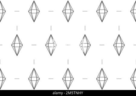 Motif bipyramide hexagonal sans couture 3D sur fond blanc vectoriel Illustration de Vecteur