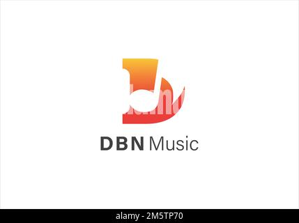 Lettre D Alphabet musique logo Design .D lettre avec icône musique logo modèle de conception Illustration de Vecteur