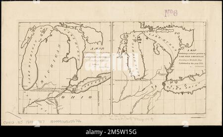 Carte, frontière, Michigan et Ohio. Titre de la page de texte. 'Une carte correcte de la limite nord de l'état de l'Ohio, comme 'survié, marqué, et désigné, ' en vertu de l'acte du Congrès du 20th mai 1812'--P. [i]... Michigan et Ohio. Michigan et Ohio, Ohio Michigan Banque D'Images