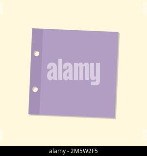 Autocollant de journal en papier perforé violet à trous Illustration de Vecteur