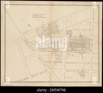 [Plan de lots dans le sud de Boston]. Titre fourni par le catalogueur. Orienté vers le nord, en haut à gauche , Massachusetts , Suffolk ,comté , Boston , South Boston Banque D'Images