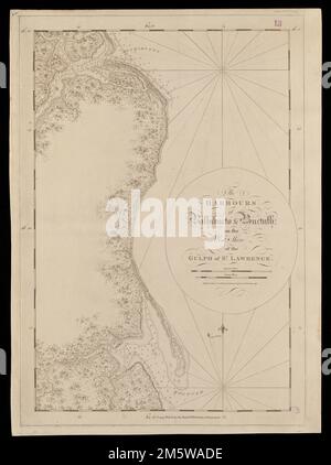 Les ports de Rishibucto et Buctush : sur la rive ouest du Gulph de St. Lawrence. état 1st. Grugeage affiché par haches et ombrage. Profondeurs indiquées par des sondages. Carte de la côte du Nouveau-Brunswick, du port de Richibucto au port de Buctouche. Apparaît dans l'Atlantic Neptune de l'auteur. Londres : J.F.W. Des Barres, 1777-[1781]... Ports de Rishibucto et Buctush. Ports de Rishibucto et Buctush, Canada, Saint-Laurent, Golfe du Banque D'Images