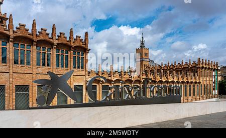 CaixaForum, centre culturel de l'ancienne Fabrica Casaramona, Barcelone, Espagne Banque D'Images