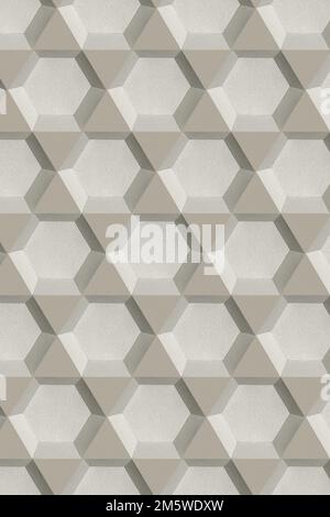Arrière-plan gris à motifs style artisanal en papier hexagonal Illustration de Vecteur