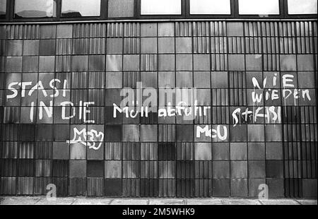 GDR, Berlin, 19 février 1990, siège de la sécurité d'État de la GDR à Normannenstrasse Banque D'Images