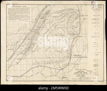 Carte révisée d'une partie des champs de charbon de Cahaba. Affiche les champs de charbon de Shelby Co. Et Bibb Co Inclut du texte et une section verticale.... , Alabama , Shelby ,comté Alabama , Bibb ,comté Banque D'Images