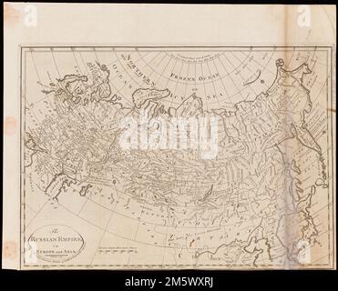 L'Empire russe, en Europe et en Asie. Grugeage illustré par illustration. Premiers méridiens : Philadelphie et Londres. 'Gravé pour l'édition américaine de Carey de la géographie de Guthrie améliorée.' Dans la marge supérieure gauche : 5. Carte 5 dans l'atlas général de son Carey. Philadelphie : Mathew Carey, 1800.... , Europe de l'est, région Russie Banque D'Images