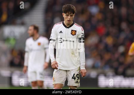 Wolverhampton, Royaume-Uni. 31st décembre 2022. 31st décembre 2022 ; Molineux Stadium, Wolverhampton, West Midlands, Angleterre ; Premier League football, Wolverhampton Wanderers contre Manchester United ; Alejandro Garnacho de Manchester Utd crédit : Images de sports action plus/Alamy Live News Banque D'Images