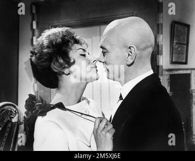 Kay Kendall, YUL Brynner, sur le tournage du film britannique, 'une fois de plus, avec Feeling!', Columbia Pictures, 1960 Banque D'Images