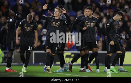 Brighton et Hove, Royaume-Uni. 31st décembre 2022. Les joueurs d'Arsenal célèbrent leur troisième but lors du match de la Premier League au stade AMEX, Brighton et Hove. Le crédit photo devrait se lire: Paul Terry/Sportimage crédit: Sportimage/Alay Live News Banque D'Images