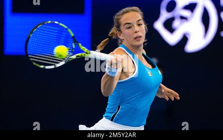 Lucia Bronzetti, de l'Italie, en action lors du deuxième tour-Robin du tournoi de tennis de la coupe unie de Brisbane 2023 sur 30 décembre 2022 à Brisbane, Australie - photo : Rob Prange/DPPI/LiveMedia Banque D'Images