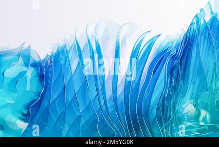 Fond en verre multicouche dégradé, rendu 3D. Dessin numérique. Banque D'Images