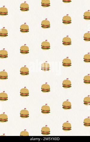 Fond vectoriel de motif hamburger transparent Illustration de Vecteur