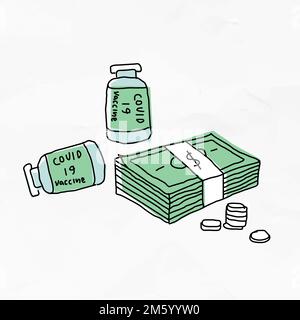 Illustration du vecteur de vaccin Big Pharma Covid 19 Illustration de Vecteur