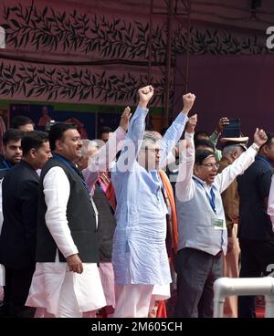 Kolkata, Bengale occidental, Inde. 30th décembre 2022. Lors de l'inauguration du train Vande Bharat Ministre du rail avarié public à la gare de Howrah le 30th décembre 2022 (Credit image: © Sandip Saha/Pacific Press via ZUMA Press Wire) Banque D'Images